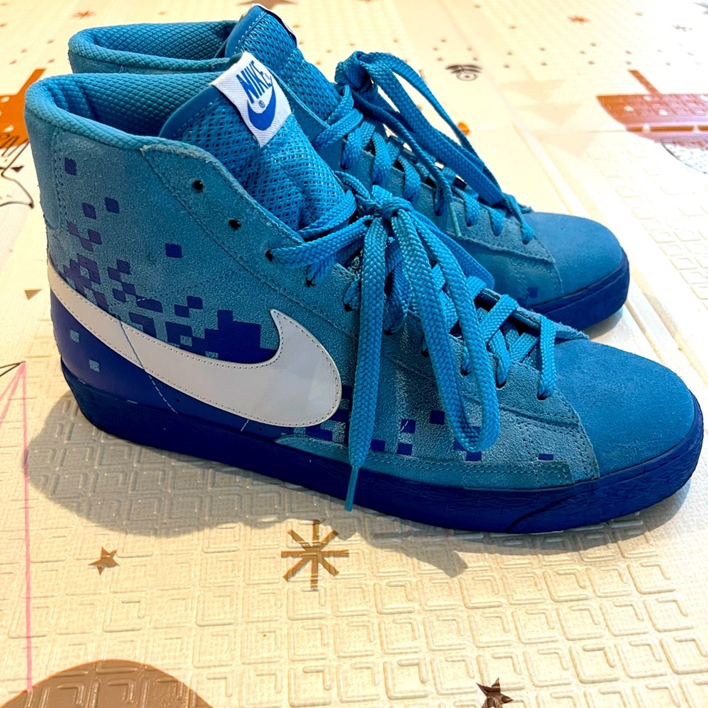 Nike Blazer Sneakers High Scuba Blue White Varsity Royal Mens Size 10